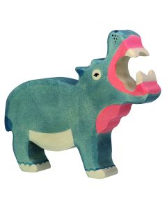 Figurine Holztiger Hippopotame