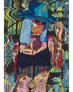 Puzzle la femme avec chapeau 1000 pièces