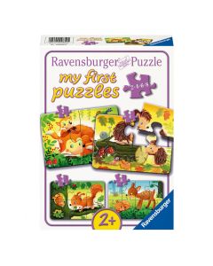 Ravensburger - Jigsaw puzzle Small Animal Families, 4in1 120008545