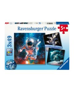 Ravensburger - Jigsaw puzzle Space, 3x49pcs. 120008606