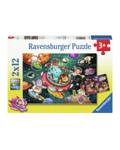 Ravensburger - Jigsaw puzzle Animals in Space, 12 pcs. 120008576