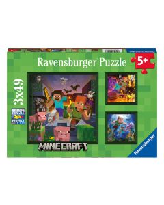 Ravensburger - Jigsaw puzzle Minecraft Biomes, 3x49pcs. 56217
