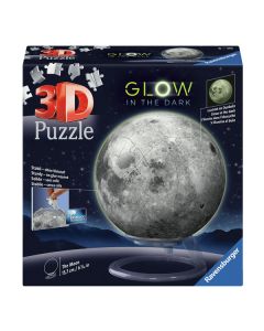 Ravensburger - 3D Puzzle Ball Moon Glow in the Dark, 72pcs. 115860