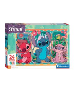 Clementoni Jigsaw Puzzle Super Color Maxi Disney Stitch, 24 pcs. 24029