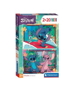 Clementoni Jigsaw Puzzle Super Color Disney Stitch, 2x20pcs. 24809
