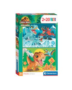 Clementoni Jigsaw Puzzle Super Color Jurassic World, 2x20pcs. 24810