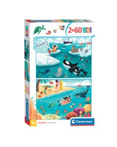 Clementoni Jigsaw Puzzle Super Color Life at Sea, 2x60pcs. 24817