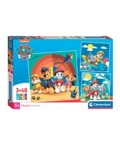 Clementoni Jigsaw Puzzle Super Color Square PAW Patrol, 3x48pcs 25291