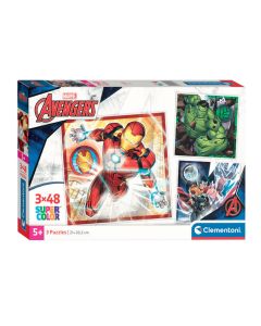 Clementoni Jigsaw Puzzle Super Color Square Marvel Avengers, 3 25315