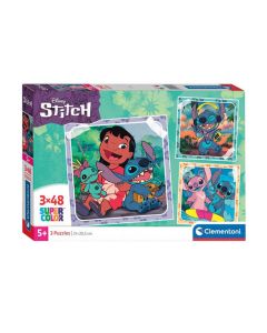 Clementoni Jigsaw Puzzle Super Color Square Disney Stitch, 3x4 25321