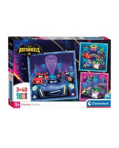 Clementoni Jigsaw Puzzle Super Color Square Batwheels, 3x48pcs. 25307