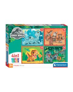 Clementoni Jigsaw Puzzle 4in1 Jurassic World 21521