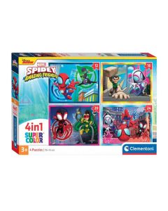 Clementoni Jigsaw Puzzle 4in1 Spidey and His Amazing Friends 21528