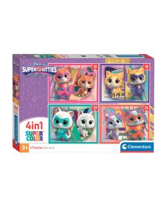 Clementoni Jigsaw Puzzle 4in1 Disney Super Kitties 21531