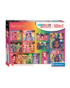 Clementoni Jigsaw Puzzle Super Color 10in1 Rainbow High 20273