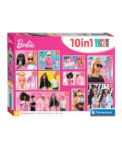 Clementoni Jigsaw Puzzle Super Color 10in1 Barbie 20282