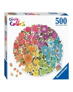 Ravensburger - Puzzle cercle de couleurs - Fleurs 500 pièces