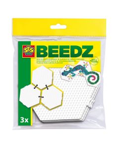 SES Plaque pour perles à repasser hexagone 3 pièces 06314
