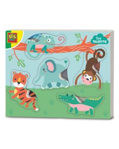 SES Tiny Talents - Puzzle Animaux 5 pièces