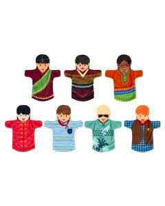 Achoka - Hand puppets Cultures, 7pcs. 00801