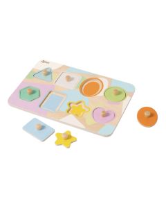 Classic World Wooden Nipple Puzzle Shapes, 8pcs. 40063