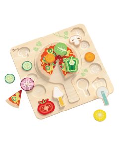 Classic World Wooden Shape Puzzle Pizza, 22 pcs. 40066