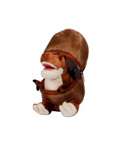 DinoWorld Dinosaur Plush in Egg - Brown, 22cm