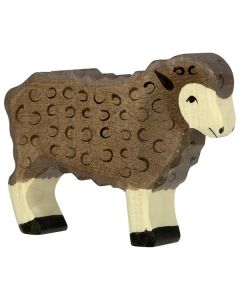 Figurine Holztiger Mouton debout noir