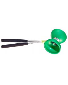 Rubber Diabolo with Aluminum Sticks - Dark Green