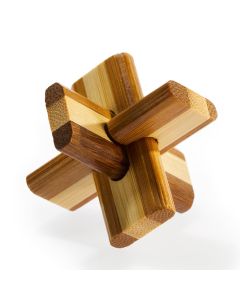 3D Bamboo Brain puzzle Double cross * *