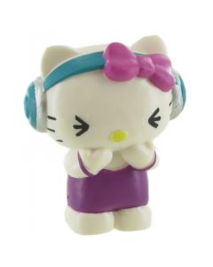 Figurine Hello Kitty ecoute de la musique