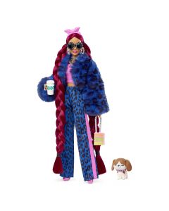Mattel - Barbie Extra Doll 17 - Blue Leopard Track Suit HHN09