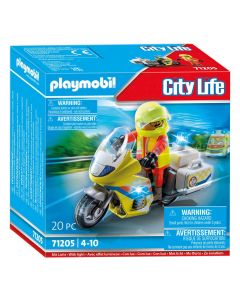 Playmobil City Life Emergency motorcycle with flashing light - 71205 71205