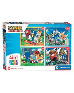 Clementoni Puzzles Sonic, 4in1 21522