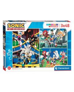Clementoni Puzzle Sonic, 3x48pcs. 25280