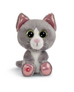 Nici Glubschis Plush Soft Toy Cat Gray Felinja, 15cm 1048697