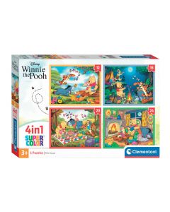 Clementoni Jigsaw Puzzle Color Disney Winnie the Pooh, 4in1 21514