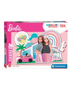 Clementoni Jigsaw Puzzle Super Color - Barbie Pink Car, 104pcs. 27163