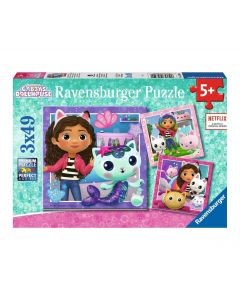 Ravensburger - Gabby's Dollhouse Jigsaw Puzzle, 3x49pcs. 56590