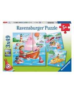Ravensburger - Water vehicles Jigsaw puzzle, 3x49pcs. 57207