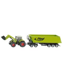 1949 SIKU Tractor with Front loader, Dolly and dump truck 1:50