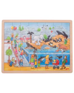 Wooden Puzzle - Zoo, 48pcs.