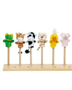 Plush Animal finger puppet, 6pcs.