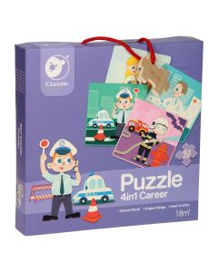Classic World Wooden Puzzle Professions, 4in1
