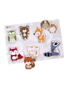 Classic World Wooden Nipple Puzzle Forest Animals, 7pcs.