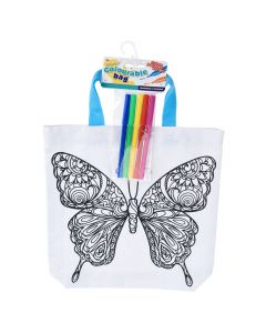 Jouet-Plus Kit créatif coloriage sac avec feutres - Papillon / Cheval