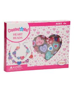 Wooden Bracelets Bead Set - Heart, 120 pcs.