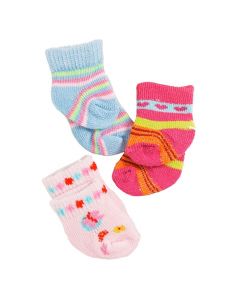 Doll socks-3 pair of Colored, 28-35 cm
