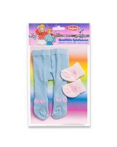 Dolls maillot with Socks-blue, 28-35 cm