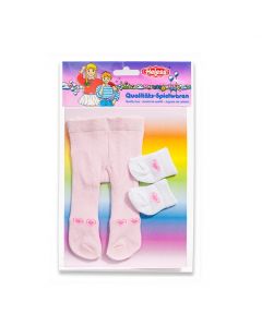 Dolls maillot with Socks-pink, 28-35 cm